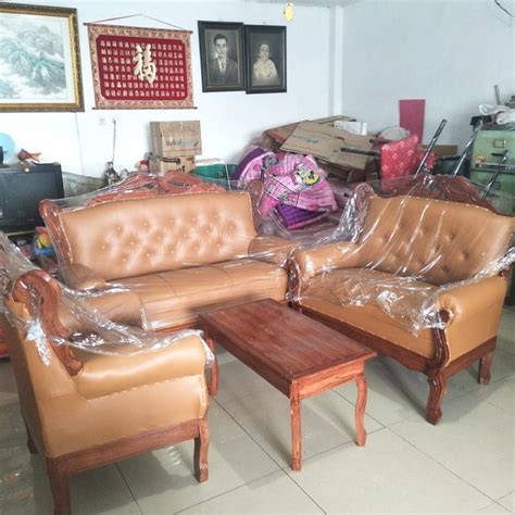 Harga kursi / sofa tamu l set rotan sintetis. Jual kursi sofa / kursi tamu grandong coklat 1 set - Kota ...