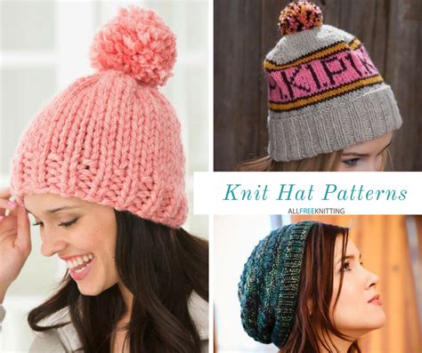 66+ Knit Hat Patterns for Winter | AllFreeKnitting.com
