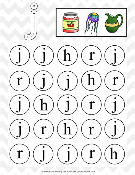 Get This Free Lowercase Do A Dot Letter J Printable At Thatbaldchick