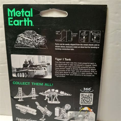 Metal Earth Tank 3d Metal Model Kitsilvertiger 1 Tank Etsy
