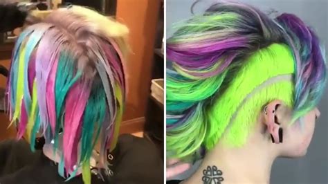 Amazing Hair Color Transformations Rainbow Hair Colous