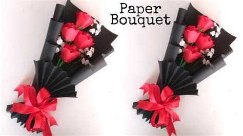 Flower Bouquet Making With Paper Flower Bouquet Wrapping Diy