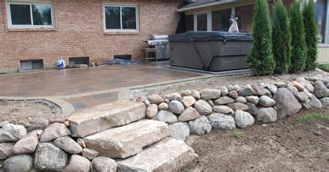 Boulder Wall And Patio By All Natural Landscapes Retaining Walls