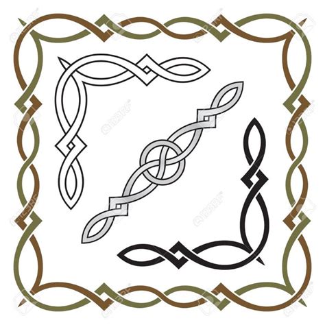 Celtic Knot Frame Patterns 1 Stock Vector 23186852 Celtic Art