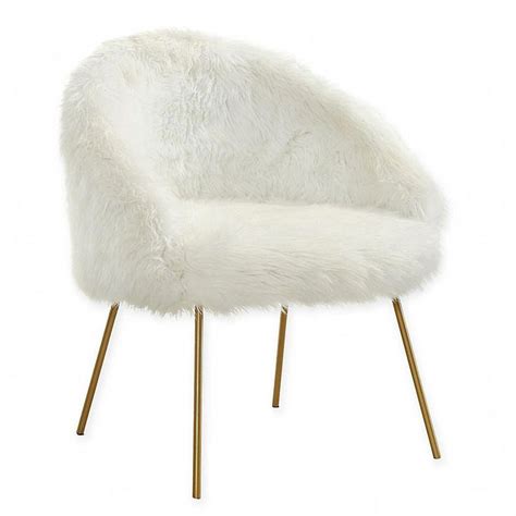 Inspired Home Faux Fur Fred Chair In White White Fluffy Chair Cute