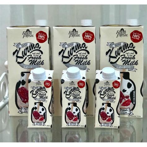 We offer yogurts made using only the freshest milk with no all our products are made from fresh milk, contain no preservatives and colorings and are freshly bottled before being transported to your local supermarket! SUSU KURMA UHT FARM FRESH  200 ml  | Shopee Malaysia