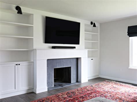 Banquette bench seat in chicago, illinois. Fireplace Renovation: the built-in shelves - The Vintage ...