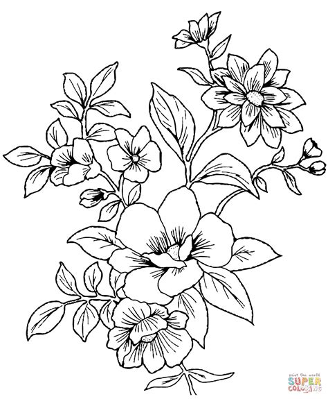 Flowers Coloring Page Free Printable Coloring Pages
