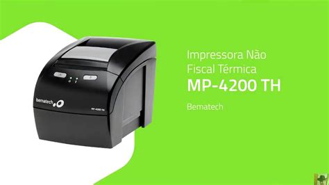 The printer with quick print rates of up to 10ipm for dark and 5.0ipm for shading. Impressora Bematech MP-4200 TH Instalação - YouTube