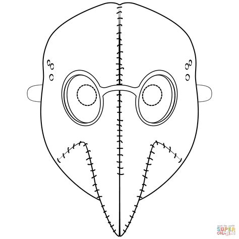 Plague Mask Coloring Page Free Printable Coloring Pages Plague Mask
