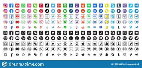 Social Media Icons Facebook Instagram Twitter Youtube Pinterest Behance