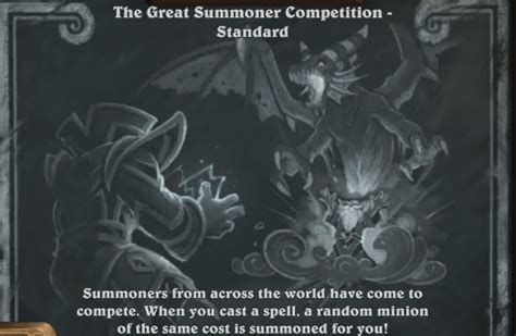 Tavern Brawl The Great Summoner Competition Standard News Icy Veins