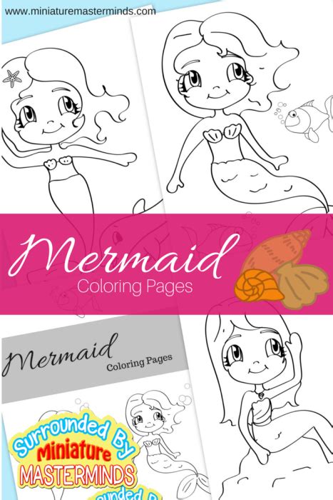 See more ideas about coloring pages, mermaid coloring, mermaid coloring pages. Three Free Printable Mermaid Coloring Pages - Miniature ...