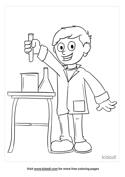 Coloring Pages Of Scientist And Labs