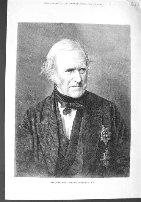 Old Print Print 1875 Portrait Viscount Stratford Redcliffe