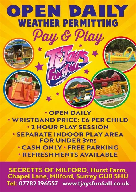 Pay And Play Every Day Tjays Fun 4 All