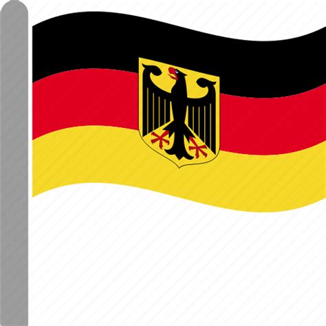 Country Deu Flag German Germany Pole Waving Icon Download On