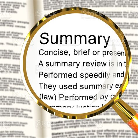 Executive Summary Definition Icon Showing Short Condensed Report ...