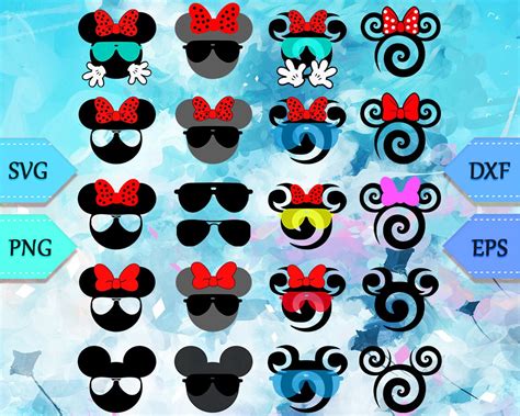 Sunglasses Mickey Mouse 2 SVG Vector Files Etsy