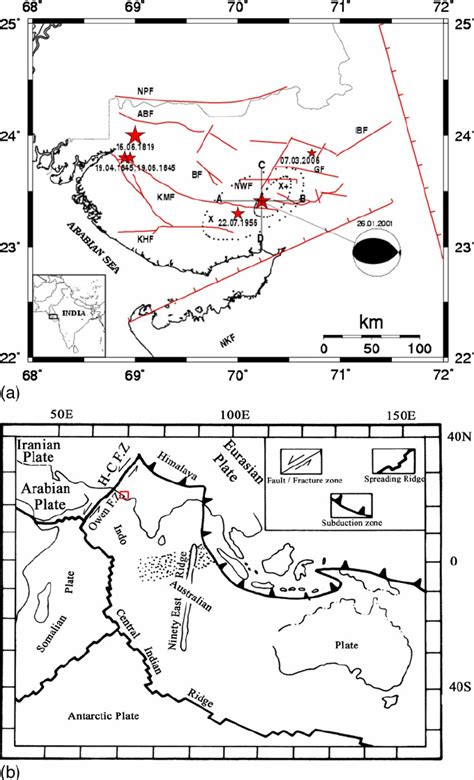A A Map Showing Geotectonic Setting Of The Krb The 2001 Bhuj