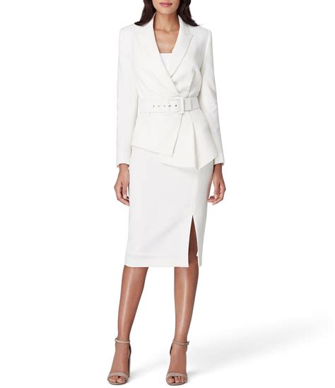 Shop For Tahari Asl Asymmetrical Belted Skirt Suit At