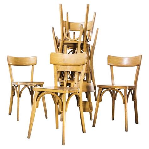 1950s French Baumann Blonde Beech Bentwood Dining Chairs Various Qyt For Sale At 1stdibs