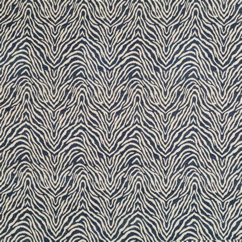 Navy Blue Animal Upholstery Fabric Zebra By Popdecorfabrics