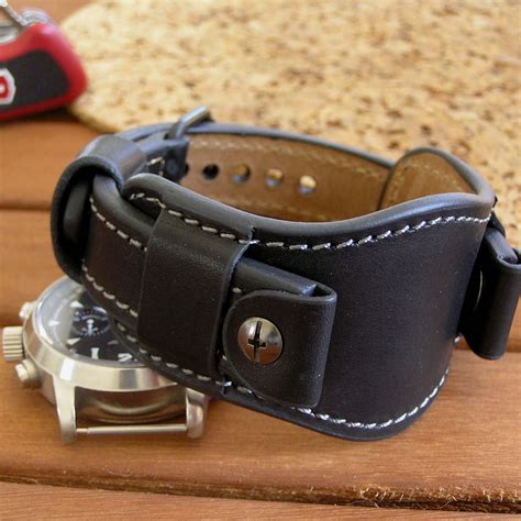 Watch Strap Black Leather 20mm Leather Watch Strap Watch Strap