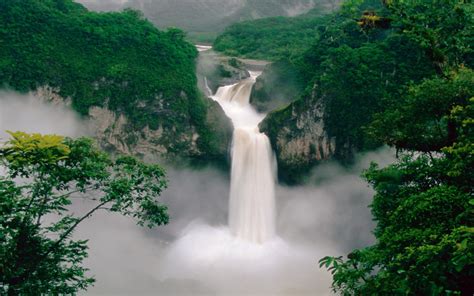 2880x1800 Green Forest Waterfall Macbook Pro Retina Hd 4k Wallpapers
