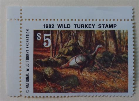 national wild turkey federation stamp 1982 sc nwtf7 mint nh og w selvege ebay