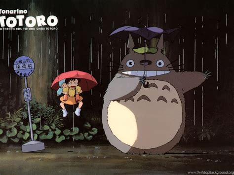 Download 1600x1200 My Neighbor Totoro In The Rain Wallpapers Desktop