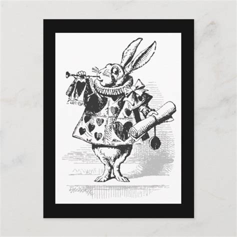 Vintage Alice In Wonderland White Rabbit Postcard Zazzle