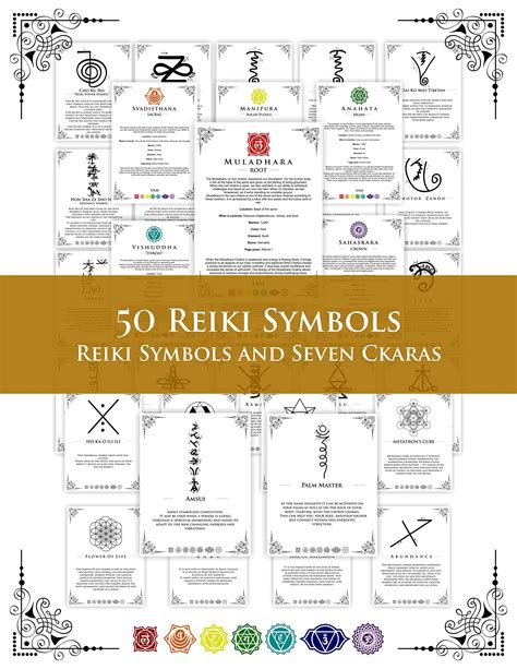 50 Reiki Symbols Reiki Symbols And Seven Chakras With A Short Description By Madalina