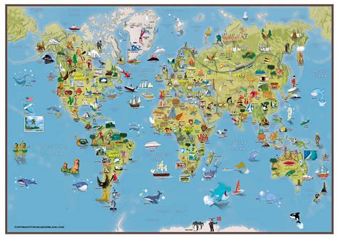 Din A Weltkarte Kinder Pdf Weltkarte Zum Ausdrucken Als Wandbild The