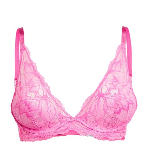 Calvin Klein Pink Lace Seductive Comfort Plunge Bra Harrods Uk