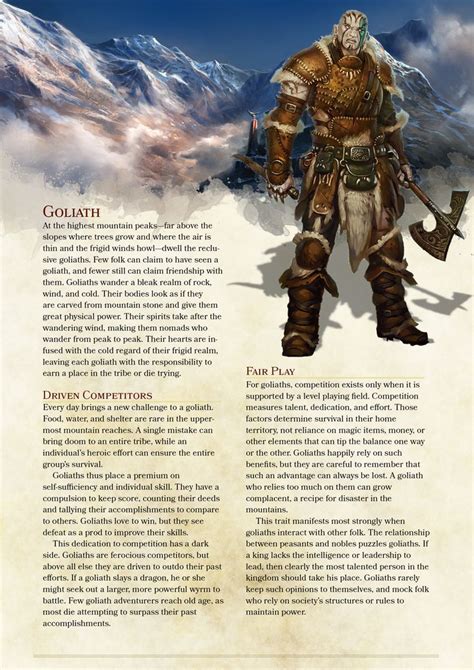 We've included lists of all the rules, spells, monsters, classes, and items for you to peruse and quickly reference during your games. #race #goliath | Dungeons and dragons, Dnd 5e homebrew ...