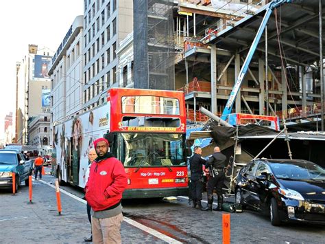 Five seats on each deck are red and five seats are white. Double-Decker Tour Bus Crash in San Francisco, 18 Injured ...