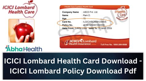 Icici Lombard Health Card Download Icici Lombard Policy Download Pdf