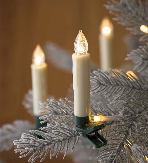 Christmas is over, the tree will leave the house within the next couple of days and the baubles are going back to their usual place in the attic or other storage space. Clip-On Christmas Tree Candle Lights, Set of 10 | PlowHearth