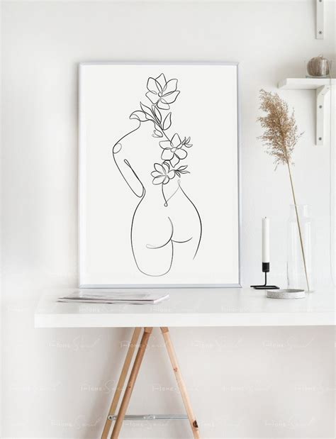 Erotic One Line Art Nude Line Drawing Sexy Drawing Minimal Etsy Finland