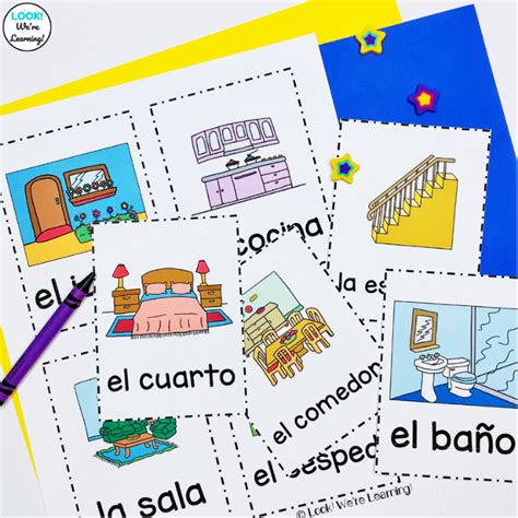 Spanish Household Labels For Beginning Spanish Learners Tpt Spanish