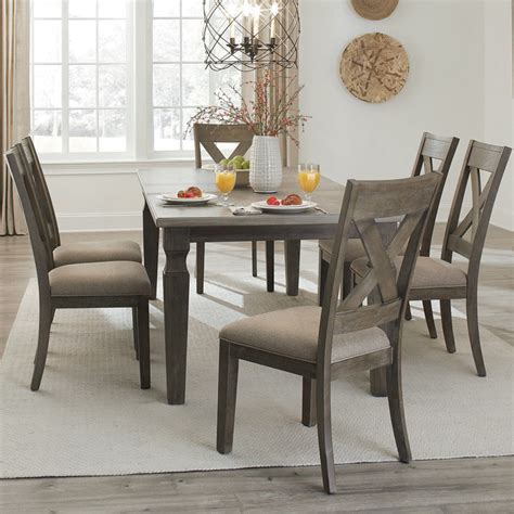 The size of your dining room chairs is a pretty big deal, since you need them to fit perfectly around your table. Universal Furniture Eileen Extending Dining Room Table + 6 ...