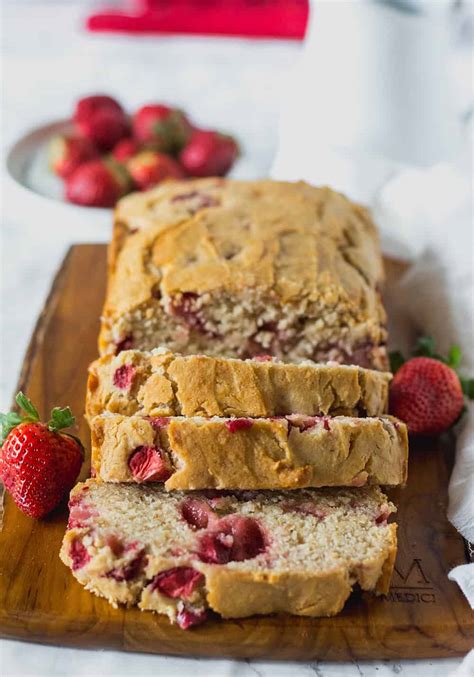 Strawberry Banana Bread (Vegan, Gluten-Free) - Healthier Steps