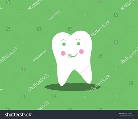Cute Happy Tooth Dental Vector Illustration Stock Vector Royalty Free