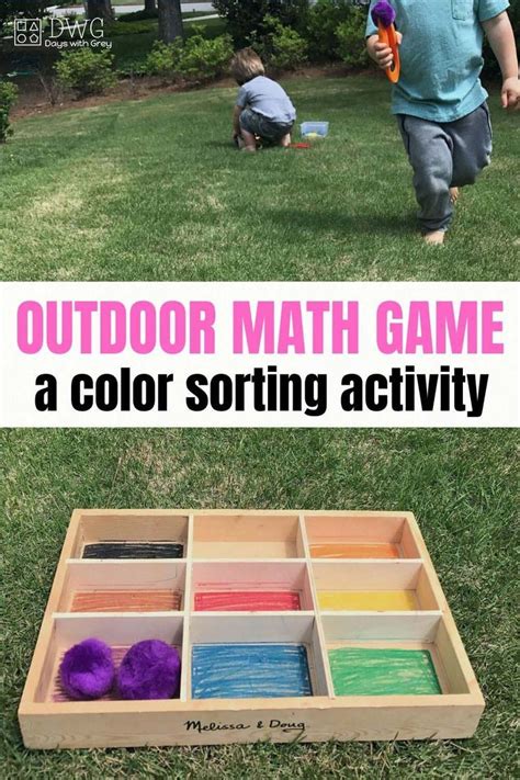 With the completion of these safety activities for preschoolers, your students will be able to recognize and put into play Outdoor Math Game in 2020 | Fun outdoor games, Color ...