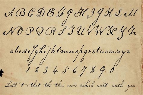 Cursive Alphabet 1800s