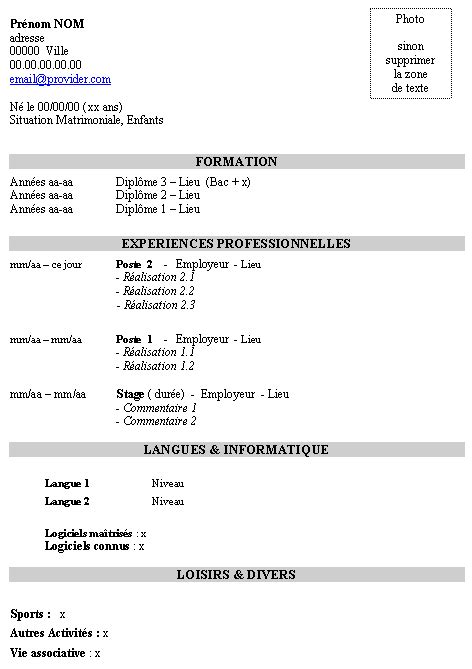 Cv Et Lettre De Motivation Comment Faire Un Cv Et Une Lettre De