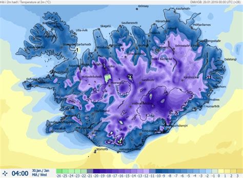 Temperatures Plunge To 20 C In Iceland Iceland Monitor