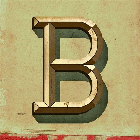 B Lettering Typography Letter B