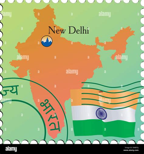 Delhi Capital Of India Vector Stamp Stock Vector Image Art Alamy